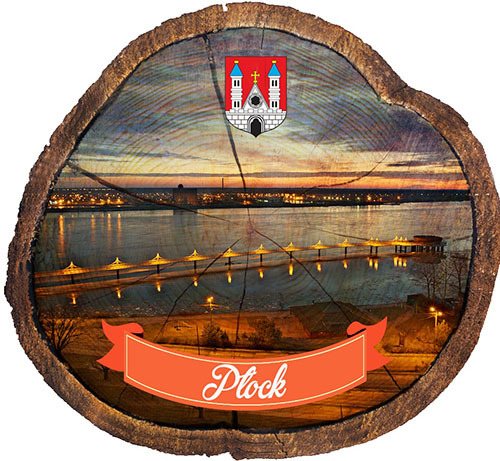 Magnes drewniany pieniek Płock