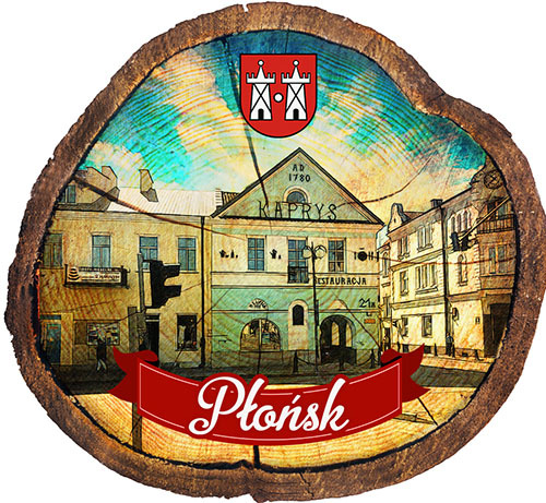Magnes drewniany pieniek Płońsk