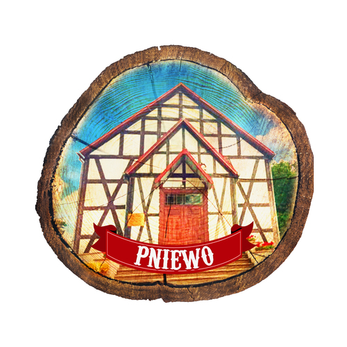 Magnes drewniany pieniek Pniewo