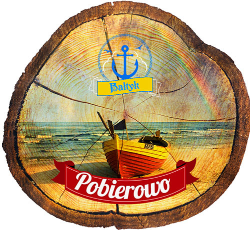 Magnes drewniany pieniek Pobierowo