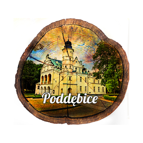 Magnes drewniany pieniek Poddębice