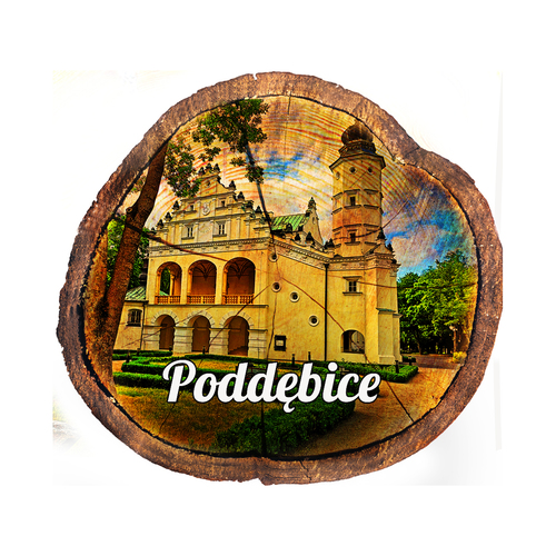 Magnes drewniany pieniek Poddębice