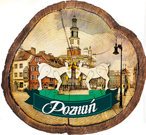 Magnes drewniany pieniek Poznań