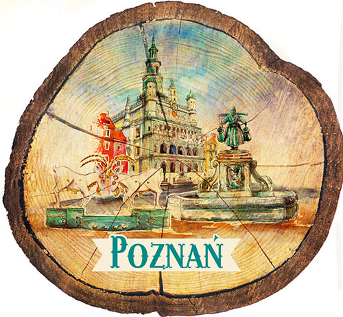 Magnes drewniany pieniek Poznań