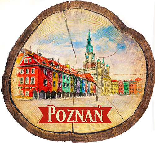 Magnes drewniany pieniek Poznań
