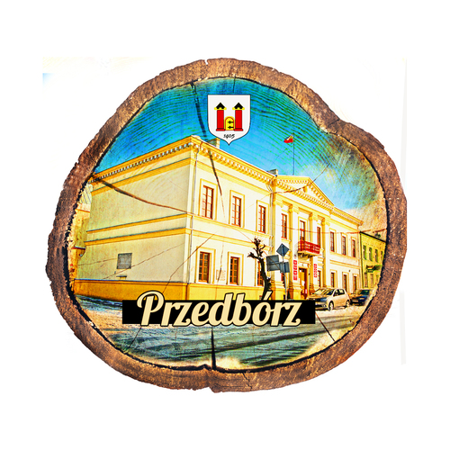 Magnes drewniany pieniek Przedbórz