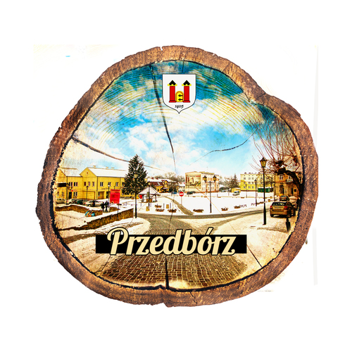 Magnes drewniany pieniek Przedbórz