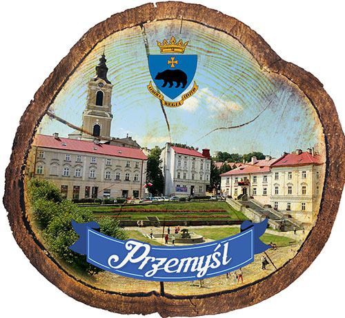 Magnes drewniany pieniek Przemyśl