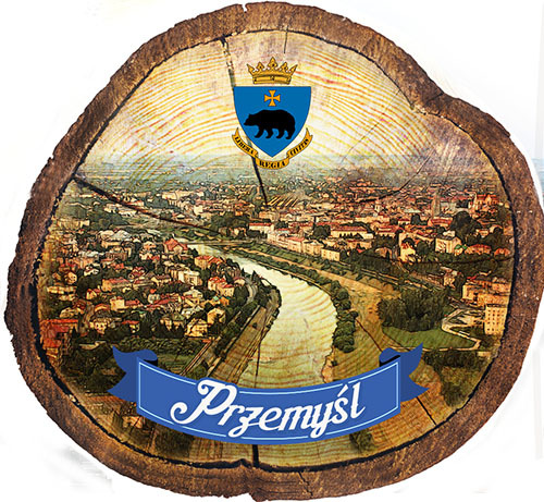 Magnes drewniany pieniek Przemyśl