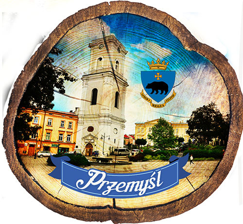 Magnes drewniany pieniek Przemyśl