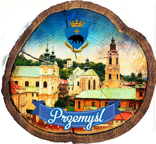 Magnes drewniany pieniek Przemyśl