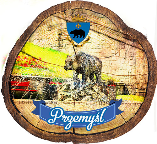 Magnes drewniany pieniek Przemyśl