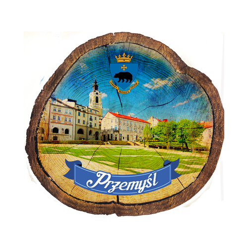 Magnes drewniany pieniek Przemyśl