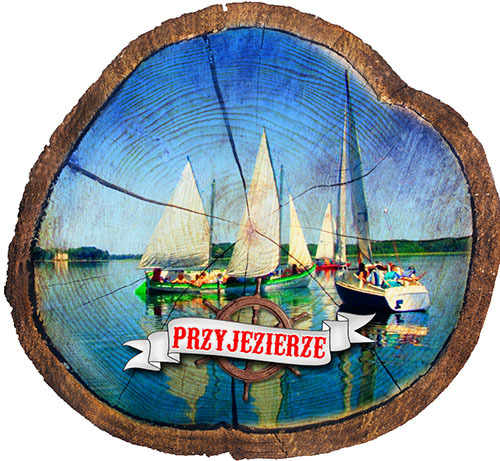 Magnes drewniany pieniek Przyjezierze