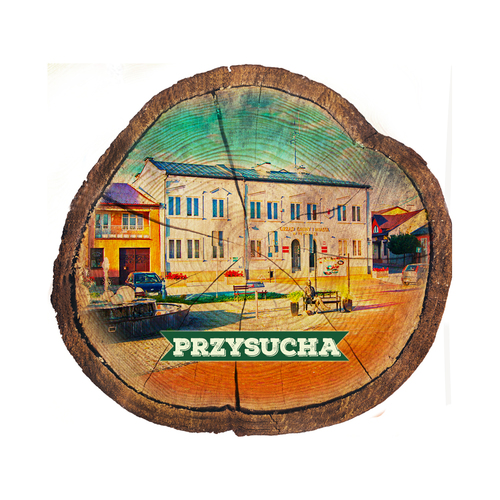 Magnes drewniany pieniek Przysucha