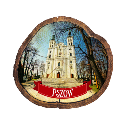 Magnes drewniany pieniek Pszów