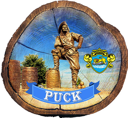 Magnes drewniany pieniek Puck