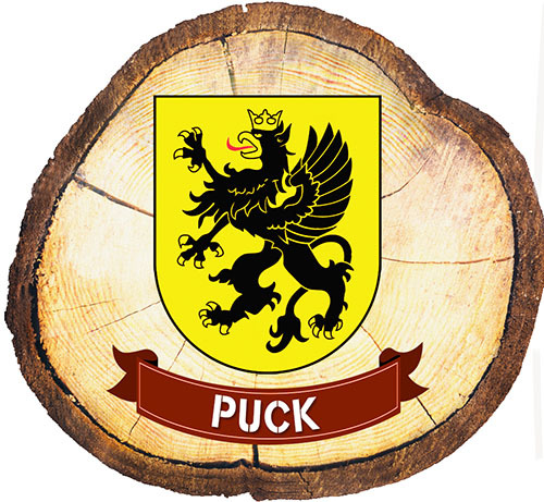 Magnes drewniany pieniek Puck