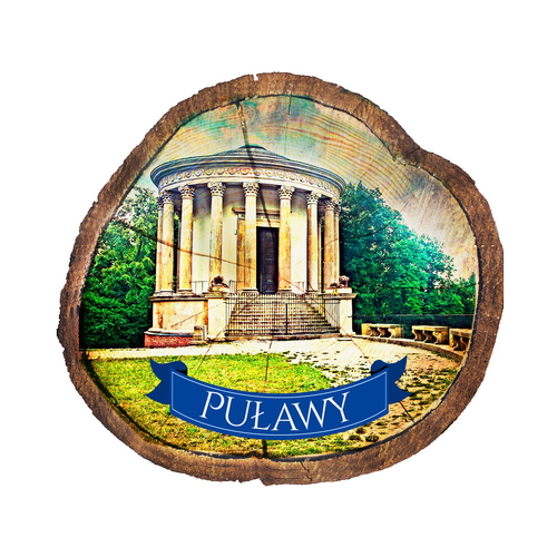Magnes drewniany pieniek Puławy