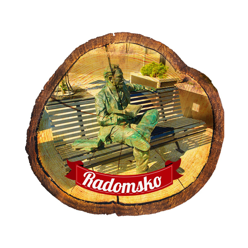 Magnes drewniany pieniek Radomsko