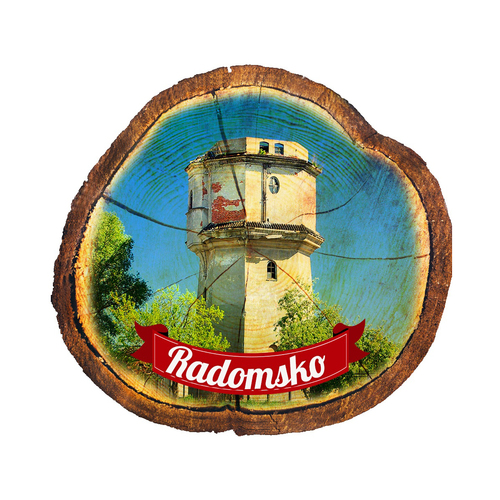 Magnes drewniany pieniek Radomsko