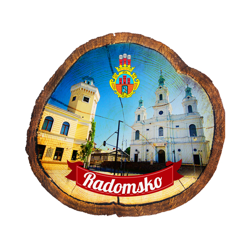 Magnes drewniany pieniek Radomsko