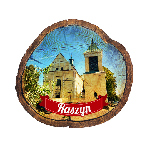 Magnes drewniany pieniek Raszyn