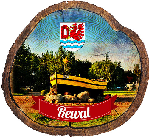 Magnes drewniany pieniek Rewal