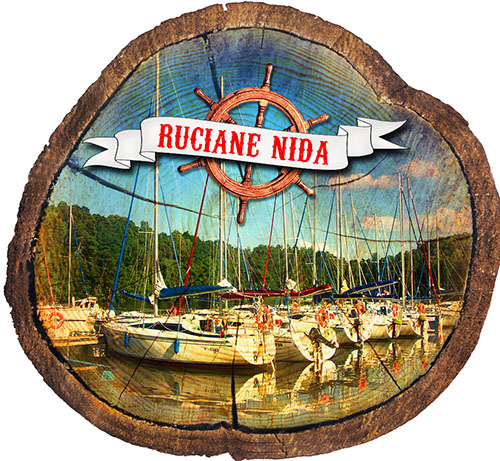 Magnes drewniany pieniek Ruciane-Nida