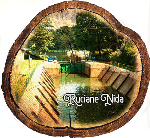 Magnes drewniany pieniek Ruciane-Nida
