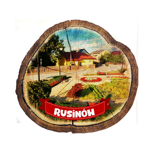 Magnes drewniany pieniek Rusinów