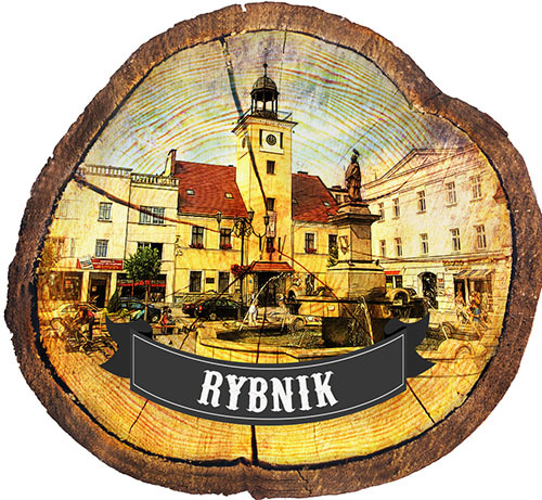 Magnes drewniany pieniek Rybnik