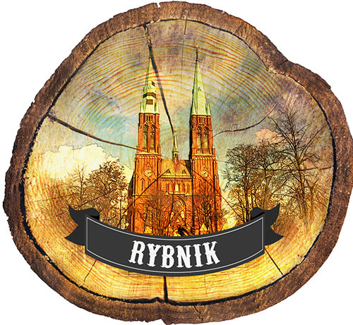 Magnes drewniany pieniek Rybnik