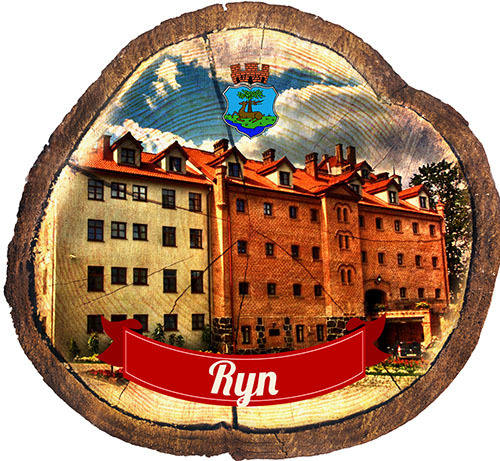 Magnes drewniany pieniek Ryn