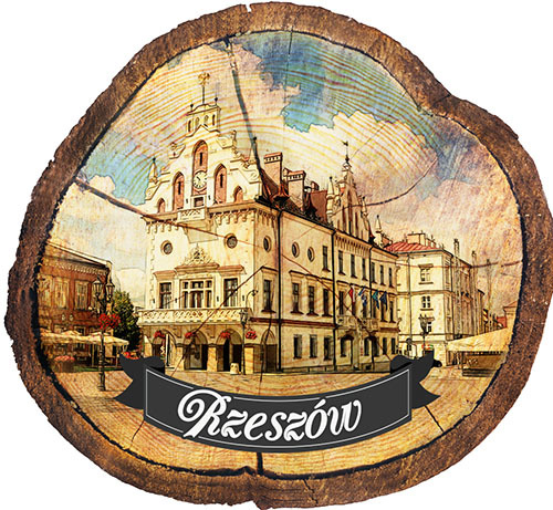 Magnes drewniany pieniek Rzeszów